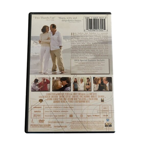 Something’s Gotta Give DVD 2003 Rom-Com Jack Nicholson Diane Keaton Pre-Owned - Picture 4 of 4
